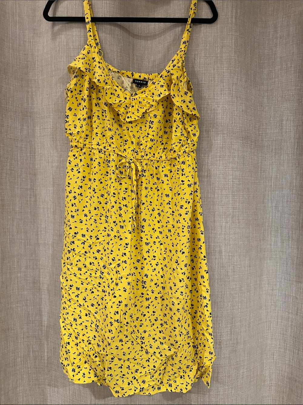 Torrid Yellow Floral Ruffle Sundress